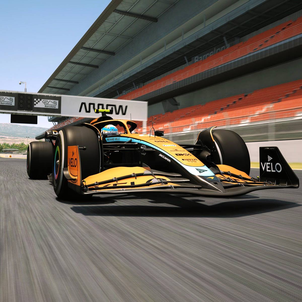 Simulátor Formule pronájem - ukázka možností loga na trati