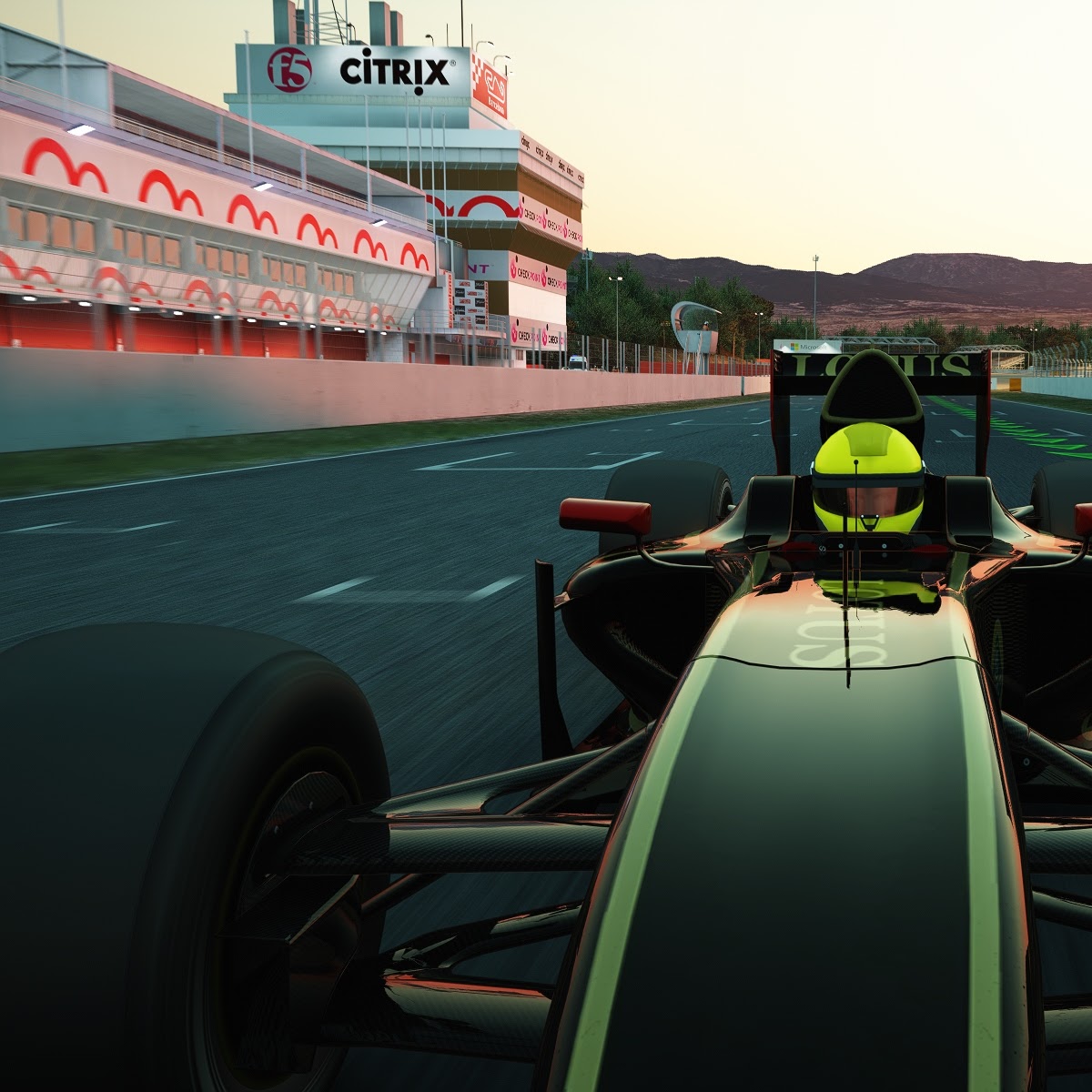 Simulátor Formule pronájem - ukázka možností loga na trati