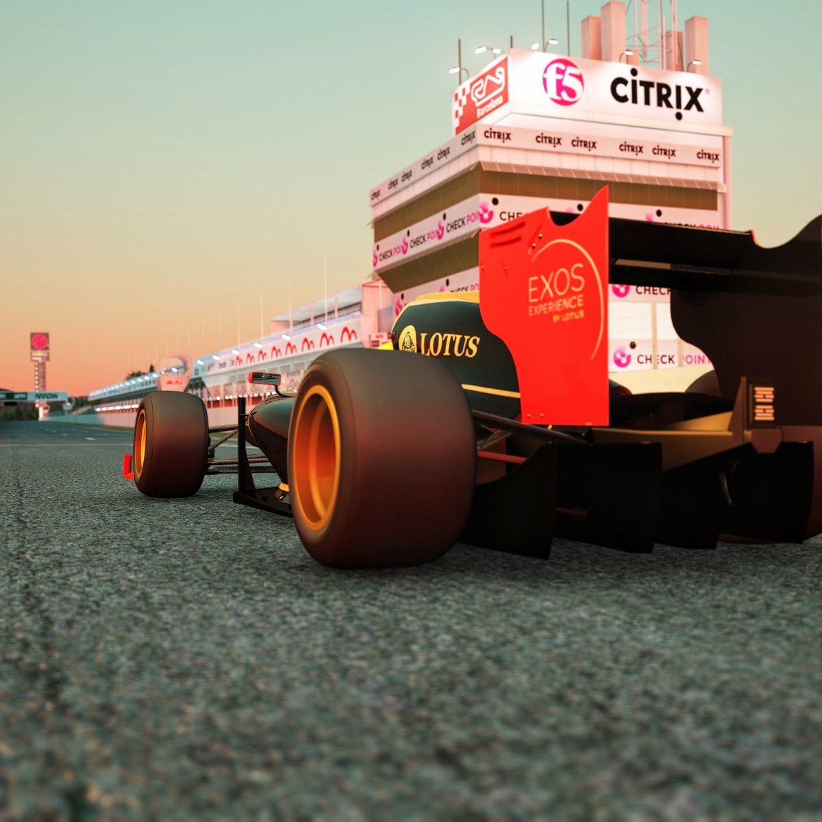 Simulátor Formule 1 pronájem - ukázka možností loga na trati