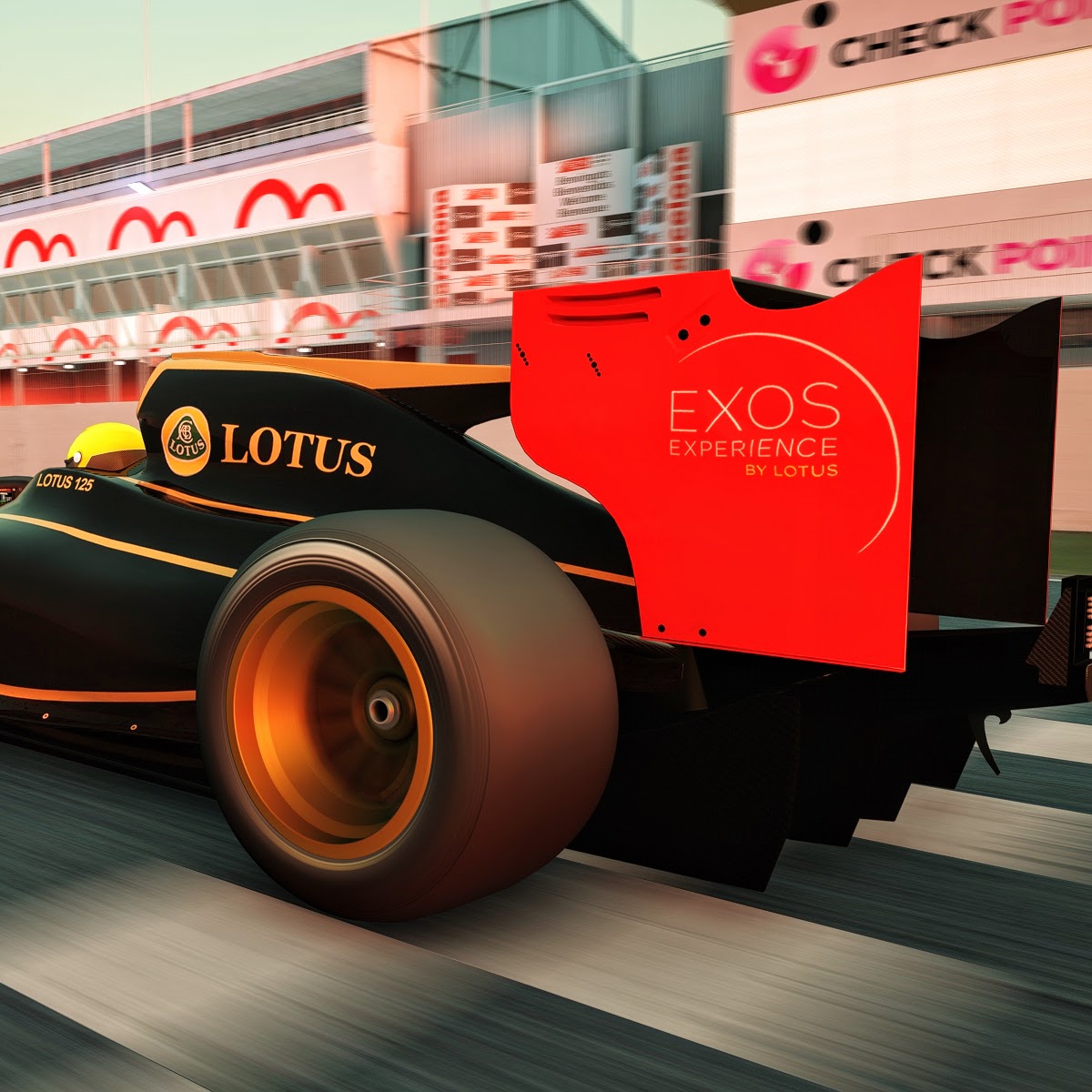 Závodní simulátor F1 - ukázka možností logo  na trati