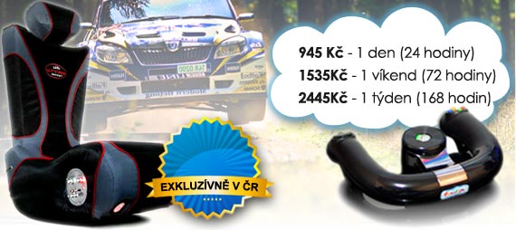 Ceny na pronájem rally autosimulátoru Varianta 1 - Základní: 825 Kč/den, 1215 Kč/víkend, 2145 Kč/týden.